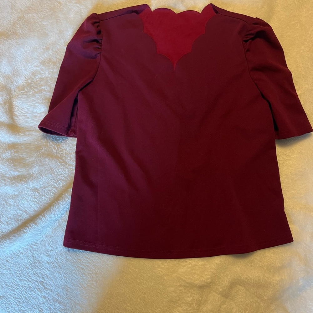 Bundle - 3 Women’s scalloped neck blouses